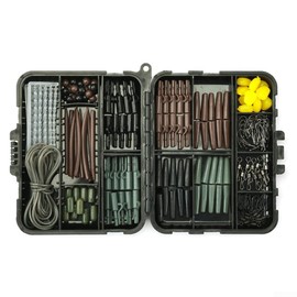 Premium Carp Fishing Rigs Set, 173-Piece Tackle Box Kit with Helicopter Rig