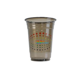 SW to Start 60 Sets of 16 oz Disposable PET Cups - Ideal for Cold Drinks, Iced Coffee, Smoothies, Milkshakes, Clear Cups for Party with Rainbow Design