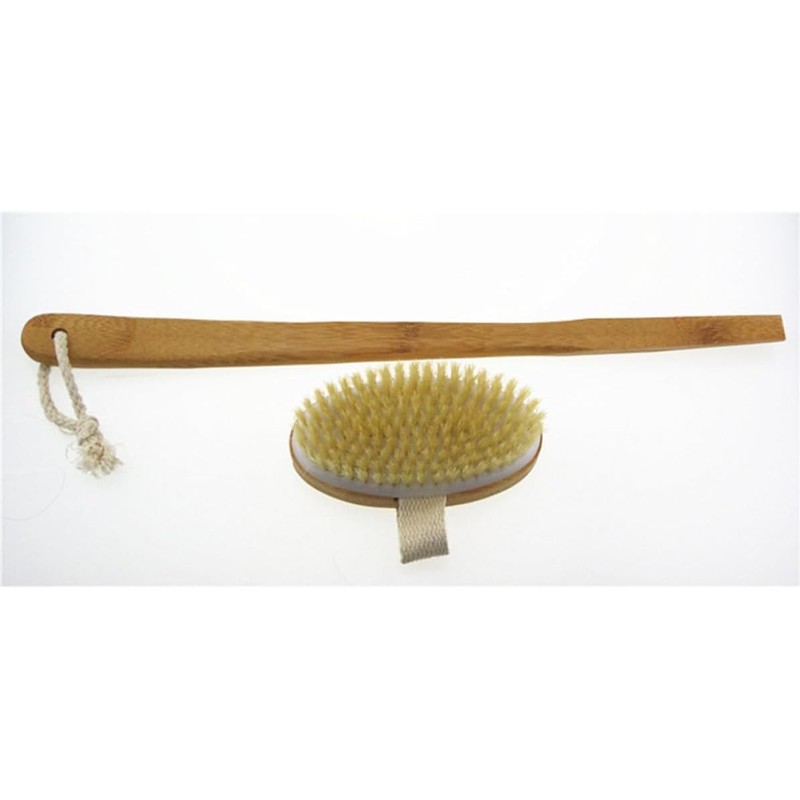 Cepillo de Bambú con Mango Desmontable para Exfoliación Corporal y