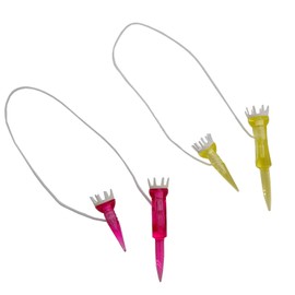 Tabata GV8012 Golf Tees with String Plastic Tees with Steps, ST Twin, 1.6 inches (40 mm), Set of 2 x 2, Limited Color