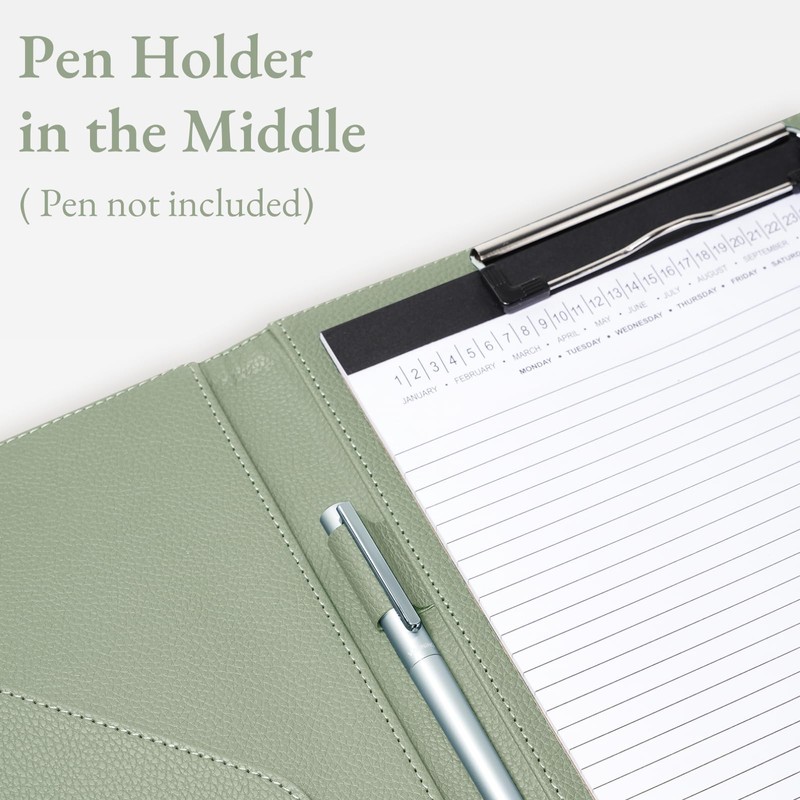 Mymazn A4 Clipboard Folder Conference Folder, Faux Leather Clipboard with