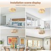 Glmthux Caged Ceiling Fan with Lights, Flush Mount 20" Boho