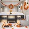 Arttown Fall Pumpkin Truck Bathroom Rug Set of 3,Autumn Maple