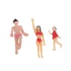20-Pack 1.4 inch Miniature Beach Swimsuits People Figures Model Train