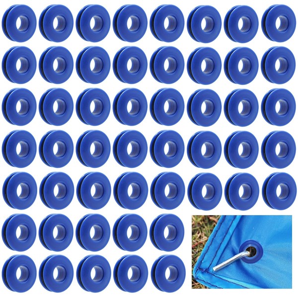 EuAcesry Pack of 50 Plastic Grommets Eyelets for Tarpaulins, Self-Drilling
