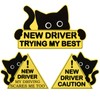 3PCS Cat Student Driver Magnet, Please Be Patient Car Signs