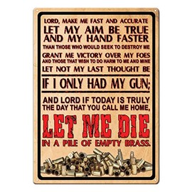 River's Edge Products Tin Sign, Gun Owner Lord's Prayer, Weatherproof with Pre-Punched Holes for Hanging, 17 by 12 Inches