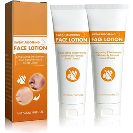 2pcs Face Antiperspirant,Sweat Absorbing Face Lotion,Face Sweat Blocker,Anti-Sweat Against Heavy Sweating on the Face,Forehead,Scalp and Oily Face Control,For Men and Women