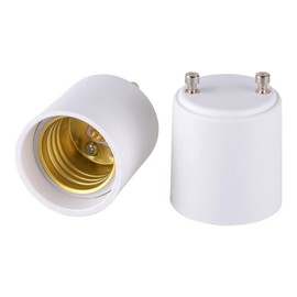 GU24 to E26/E27 Adapters - Converts your Pin Base Fixture GU24 to Standard Screw-in Bulb Socket E26/E27 Pack of 2 by DP
