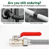 304 Stainless Steel Corrugated Pipe, Reinforced Hose, 3/4 Inch Extendible