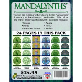 Ravensdaughter Designs Celtic Mandalynth Activity Pages Pack 3: Focus Tools for Stress, Anxiety & Attention Management