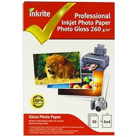 Inkrite PPIPG2606450 PhotoPlus Professional Paper Photo Gloss 260gsm 6x4 (50 sheets)