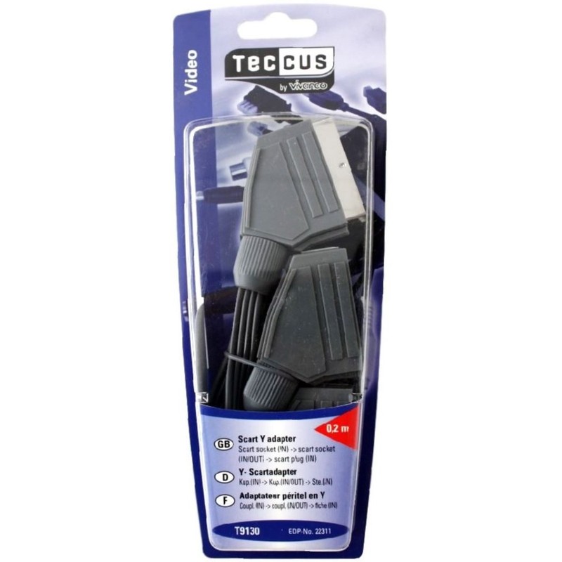 Teccus Audio/Video Adaptor 2x SCART SOCKET; 1 x SCART Male