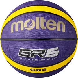 Molten Youth Molten BGR-VY Rubber Basketball, Purple/Yellow, Size 6