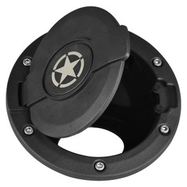 Five Star JK - Cubierta de llenado de combustible para tapa de gas, color negro, compatible con Jeep JK y Wrangler Unlimited JK 2007-2018