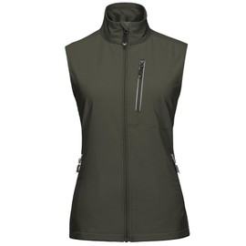 33,000ft Women's Lightweight Running Vest Outerwear with Pockets, Windproof Sleeveless Jacket for Golf Hiking Travel