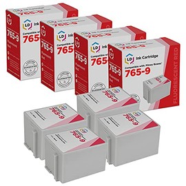 LD Compatible Ink Cartridge Replacement for Pitney Bowes 765-9 (Red, 4-Pack)
