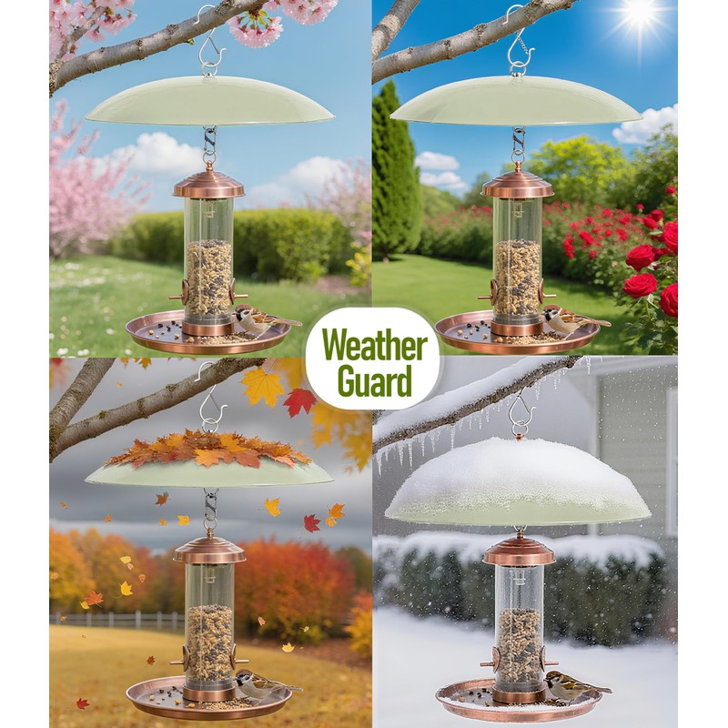 andergi 13" Bird Feeder Rain Guard, Hummingbird Feeders Shade Dome