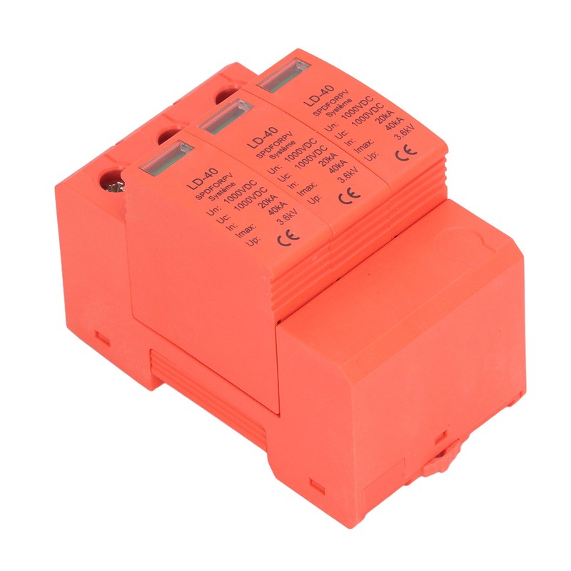 DC Surge Protector 3P DC Voltage Surge Arrester Photovoltaic Lightning