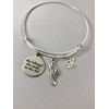 5K Running Gifts adjustable bangle charm bracelet jewelry, She believed
