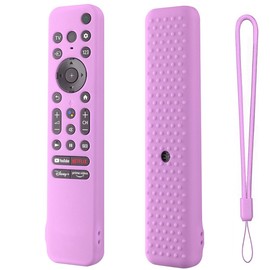 Silicone Cover for Sony RMF-TX800U RMF-TX900U Voice Remote Contorl 2022, Anti Slip Shockproof Silicone Case with Lanyard for Sony 4K Ultra HD TV X80K X90K X95K Series TV Remote (Purple)