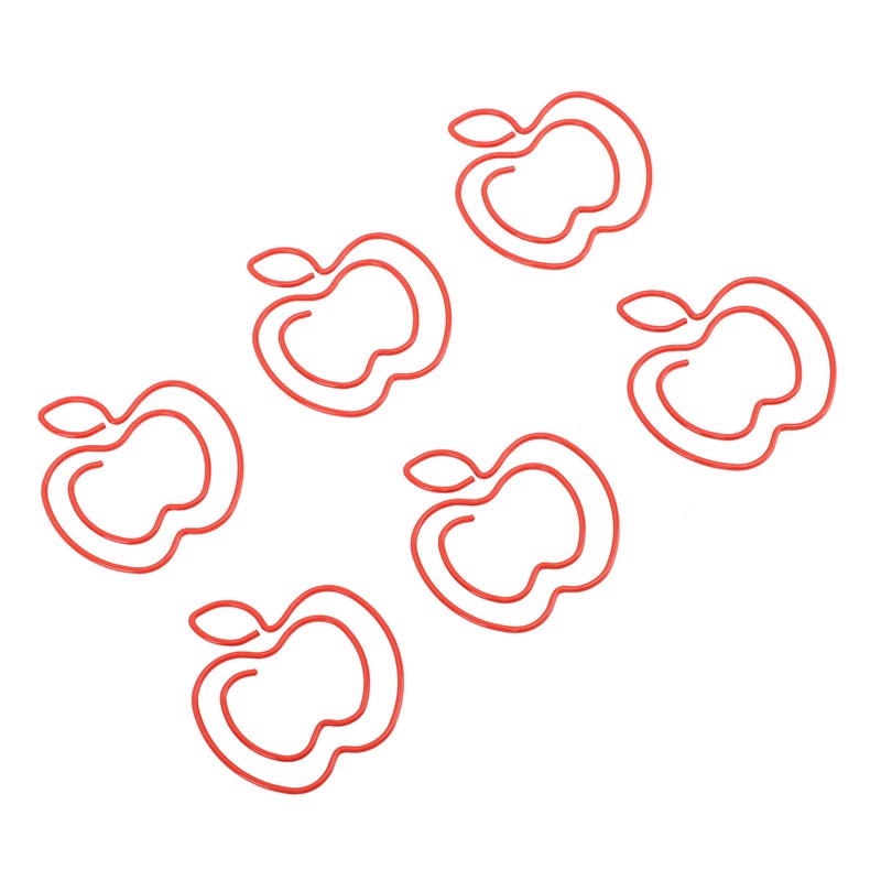 100pcs Fruit Paper Clips Cute Bookmark Pare Clips Portable Funny
