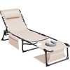 Flamaker Face Down Chaise Lounge Chair 5-Position Adjustable Sunbathing, Foldable