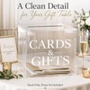 Wedding Card Box Vinyl Decal: White 6 Inch Cards &