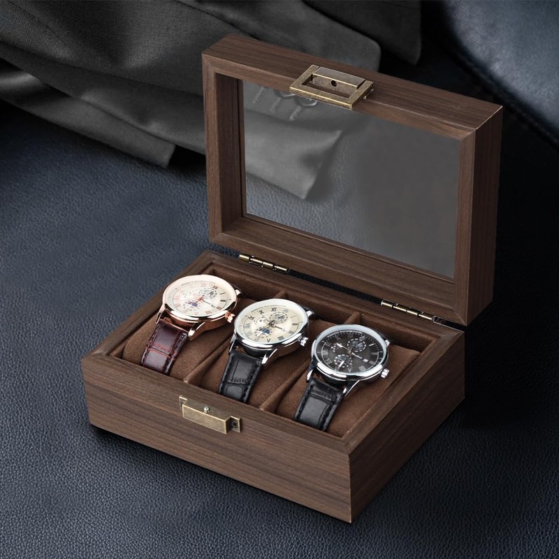 Baskiss Wooden Watch Case, Watch Storage Box, Collection Case, Watch