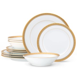 Noritake Crestwood Gold 12-Piece Set, Service for 4