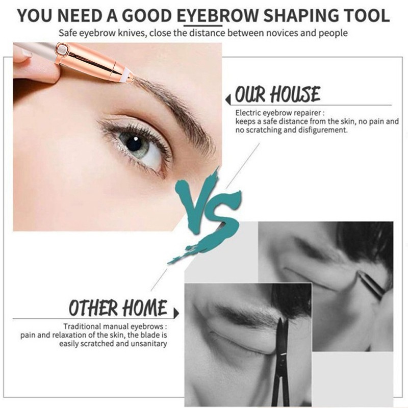 Lipstick Shaped Electric Eyebrow Trimmer Mini Portable Women Eyebrow Shaver