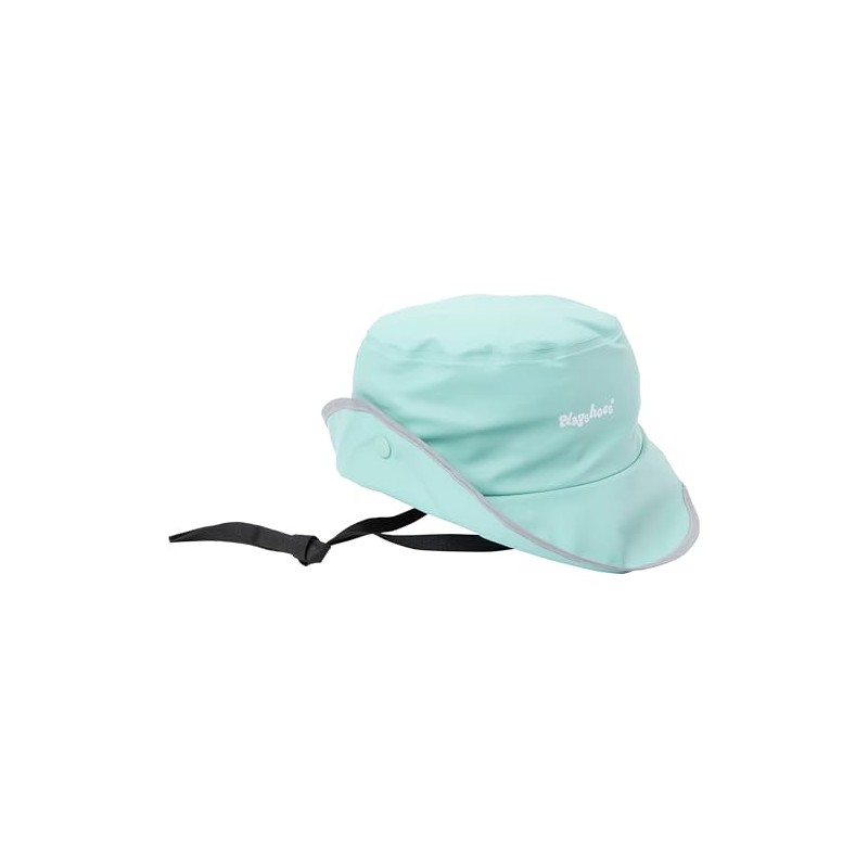 Playshoes Unisex Children's Rain Hat Waterproof Rain Hat, Green Fleece