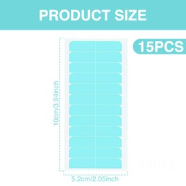 Leogony 180 Pcs Hair Extension Tapes, Double Sided Hair Tapes for Extensions Tabs Glue Strips (Green)