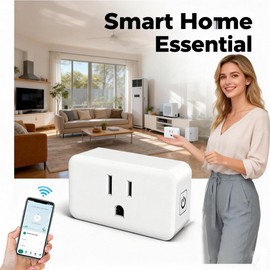 Smart Plug Home Wi-Fi Outlet: Smart Home Compatible with Alexa Echo Google Home & IFTTT No Hub Required Remote Control 16A UL Certified for Devices Scheduling & Family Safety