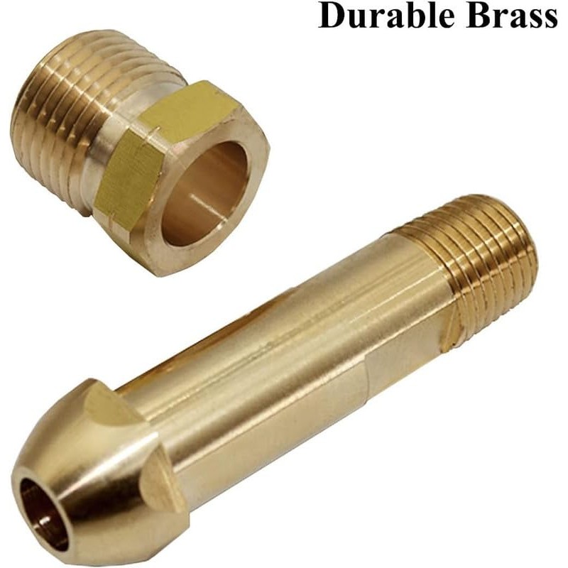 ME318P Propane Tank Connectors, POL Tank Nut Replacement, Brass 1