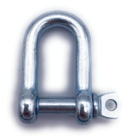 Pack of 10 Shackles Diameter 8 mm Straight Shape | Embossed Load Capacity (WLL): 200 kg | Galvanised Steel | Hardware Store Shackles | Choice of Sizes [5-16 mm] | (Diameter 8.10x)