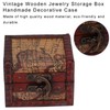 Portable Wooden Box Vintage, Firm Eco-Friendly Wooden Tool Box Vintage,
