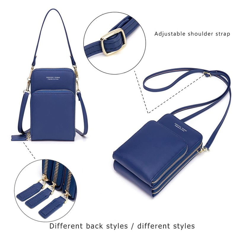 Bolso cruzado pequeño para teléfono celular, para mujer, bolso de