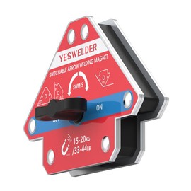 YESWELDER Switchable Arrow Welding Magnet 33-44LBs On/Off Switch Strong Arrow Magnetic Welding Holder - Size: Small-44LB 2pk