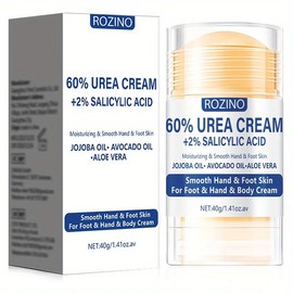 Urea Cream Stick 60% plus Salicylic Acid 2%, Maximum Strength Urea Foot Cream for Dry Cracked Heels, Feet Callus Remover, Hands Knees Exfoliating Dead