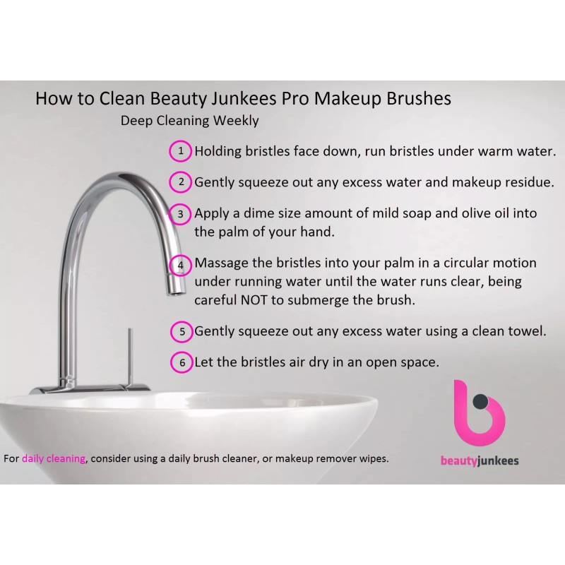 Beauty Junkees Eyeliner Brush: pro Flat Definer Eye Makeup Brush