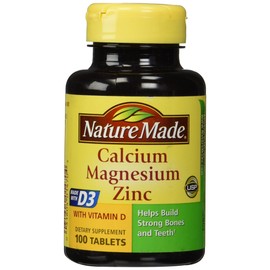 Nature Made Calcium Magnesium & Zinc Tabs, 100 ct