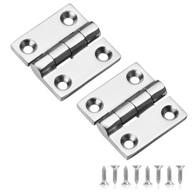 ODYSUNRAL Boat Hinges Stainless Steel Marine Grade, 2 inch x 2 inches (50mm X 50 mm), No Noise, Heavy Duty 316 Stainless Steel with Screws (2 PCS)