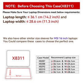 Smatree Hard EVA Protective Sleeve Case Compatible for 16 inch MSI Raider GE68HX 13VG-068US, for 16 inch MSI Vector GP68HX 13VH-098US Laptop Waterproof Hard Case (X8311)