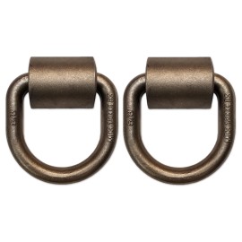 Starrr Products (2 pack) 5/8" Weld-On Forged D-Rings w/ Clips, MBS 18000 lbs, for cargo tie-down