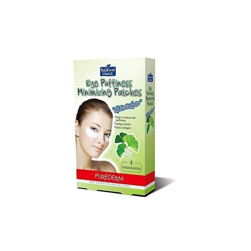 Purederm Eye Puffiness Minimizing Ginkgo Eye Patches (4 Treatments)