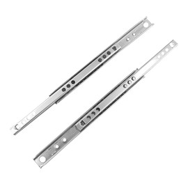 BE-TOOL Drawer Runners 17mm Wide Metal 2 Pieces Ball Bearing Drawer Runners for Furniture Drawer Depth (182mm Length)