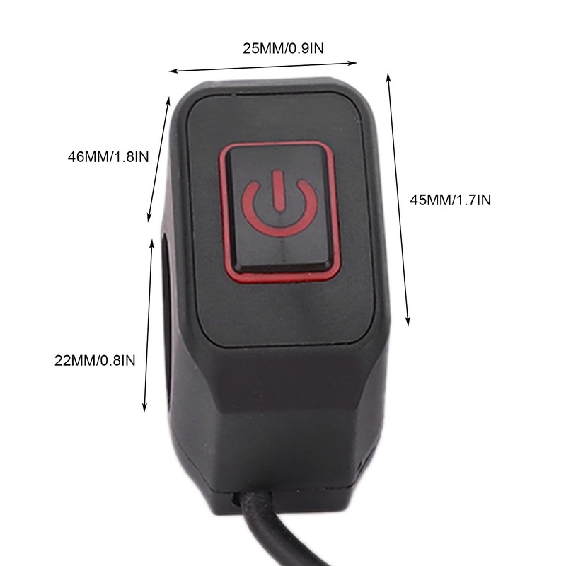 Yctze 22 mm Motorcycle Handlebar Switch, Motorcycle ATV Light Switch,