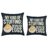 Thanksgiving Family Dinner Stuffing Deviled Eggs Throw Pillow