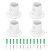 uxcell Closet Rod Bracket, 4Pcs Stainless Steel Flange Closet Holder,
